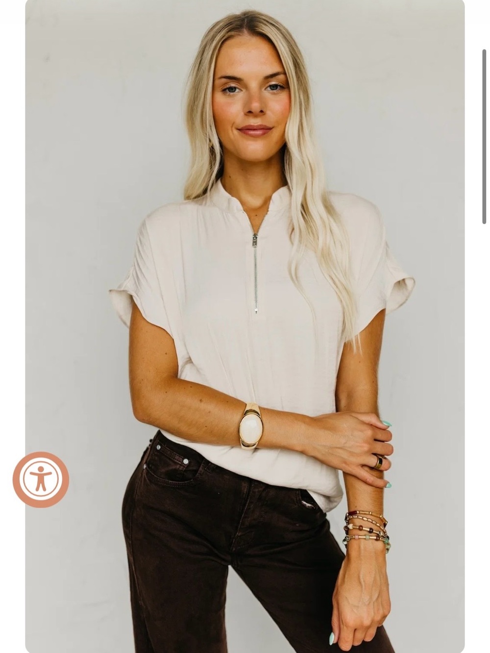 The Yusuf Half Zip Blouse